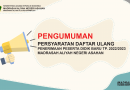 Persyaratan Daftar Ulang PPDB TP. 2022/2023 MAN Asahan