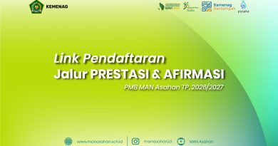Link Pendaftaran PMB MAN Asahan TP. 2026/2027 Jalur Prestasi dan Afirmasi