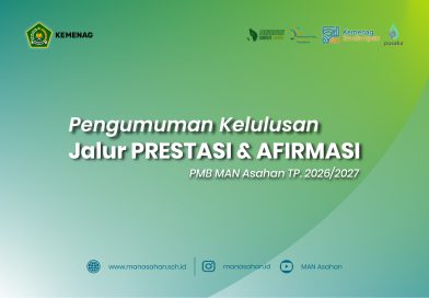 Pengumuman Kelulusan Hasil Seleksi PMB MAN Asahan TP. 2026/2027 Jalur Prestasi dan Afirmasi