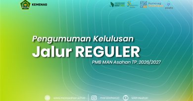 Pengumuman Kelulusan Hasil Seleksi PMB MAN Asahan TP. 2026/2027 Jalur Reguler